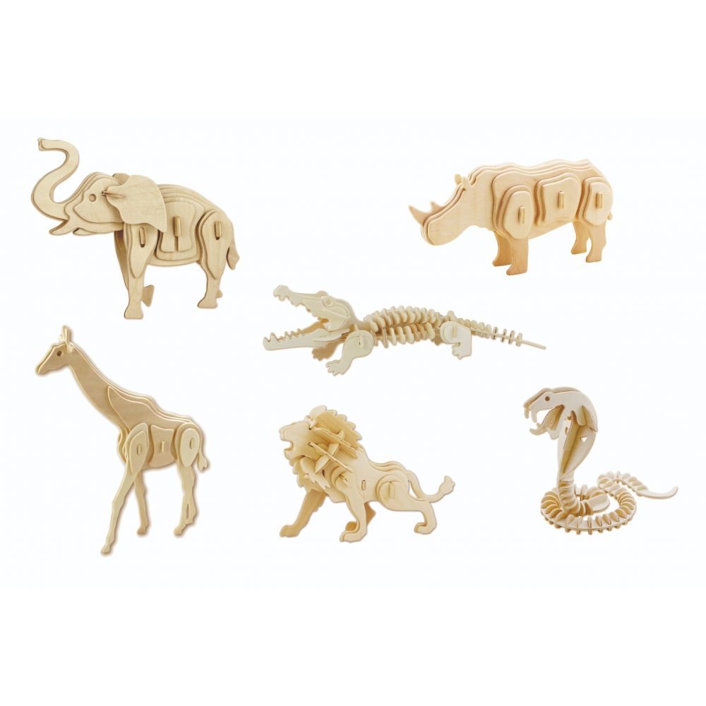Puzzle din lemn 3D Safari Eicchorn, Elefant
