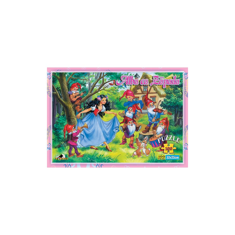 Puzzle NORIEL Alba ca Zapada cu Piticii, 100 piese