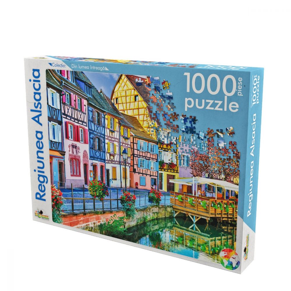Puzzle Noriel Din lumea intreaga - Regiunea Alsacia (1000 piese)