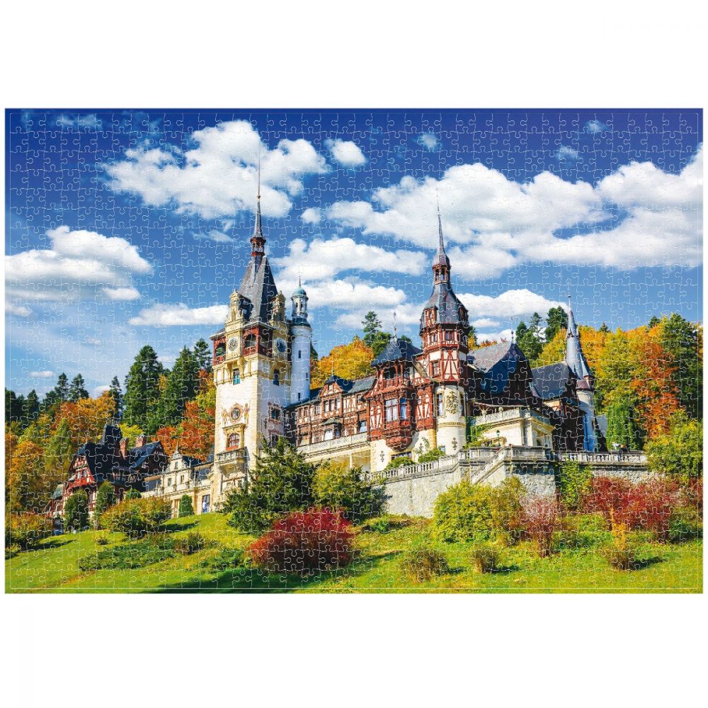 Puzzle Noriel Peisaje din Romania - Castelul Peles (1000 piese)