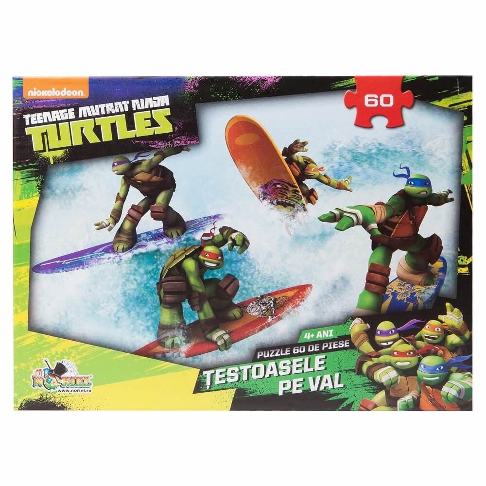 Puzzle Noriel Testoasele Ninja - Testoasele pe val, 60 piese