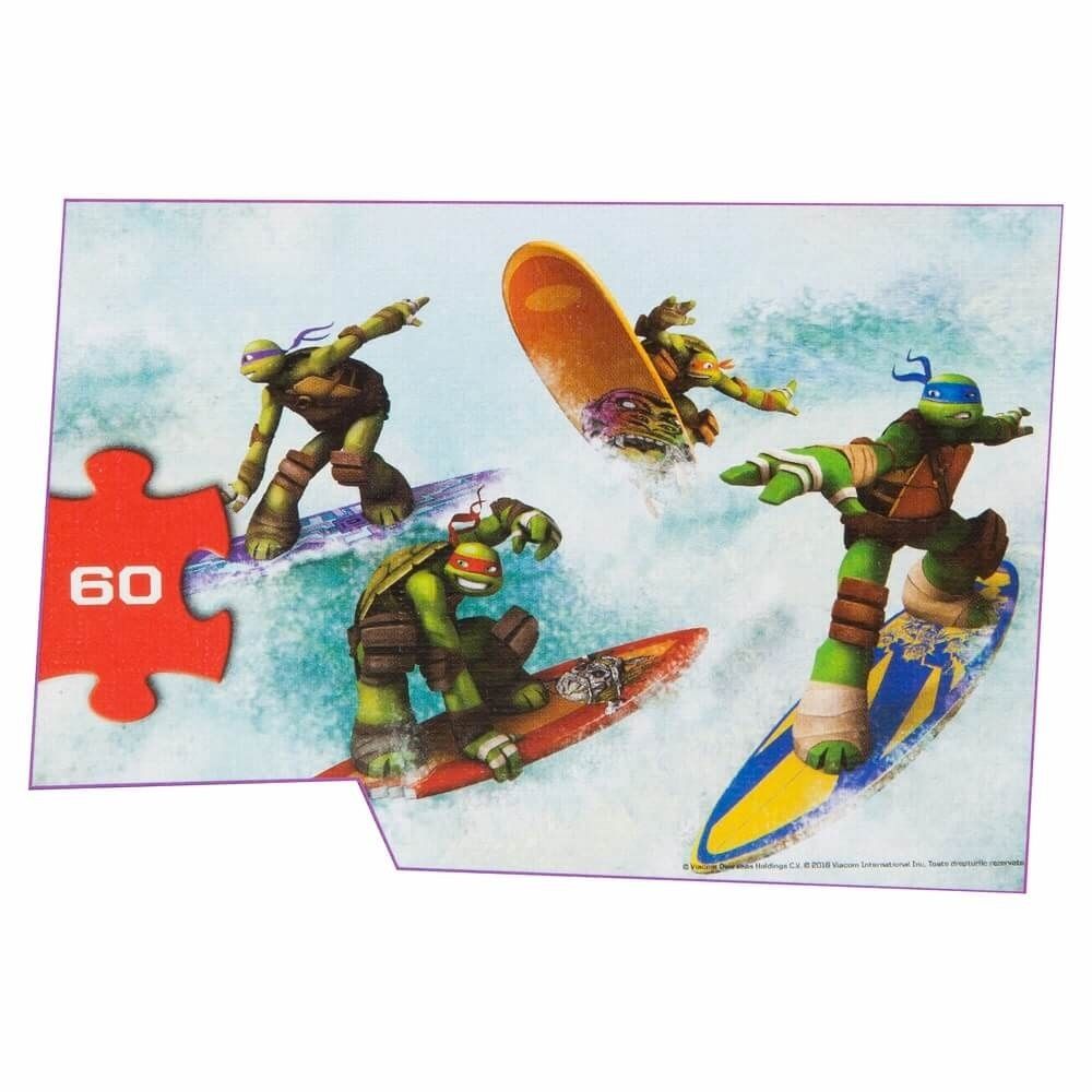 Puzzle Noriel Testoasele Ninja - Testoasele pe val, 60 piese
