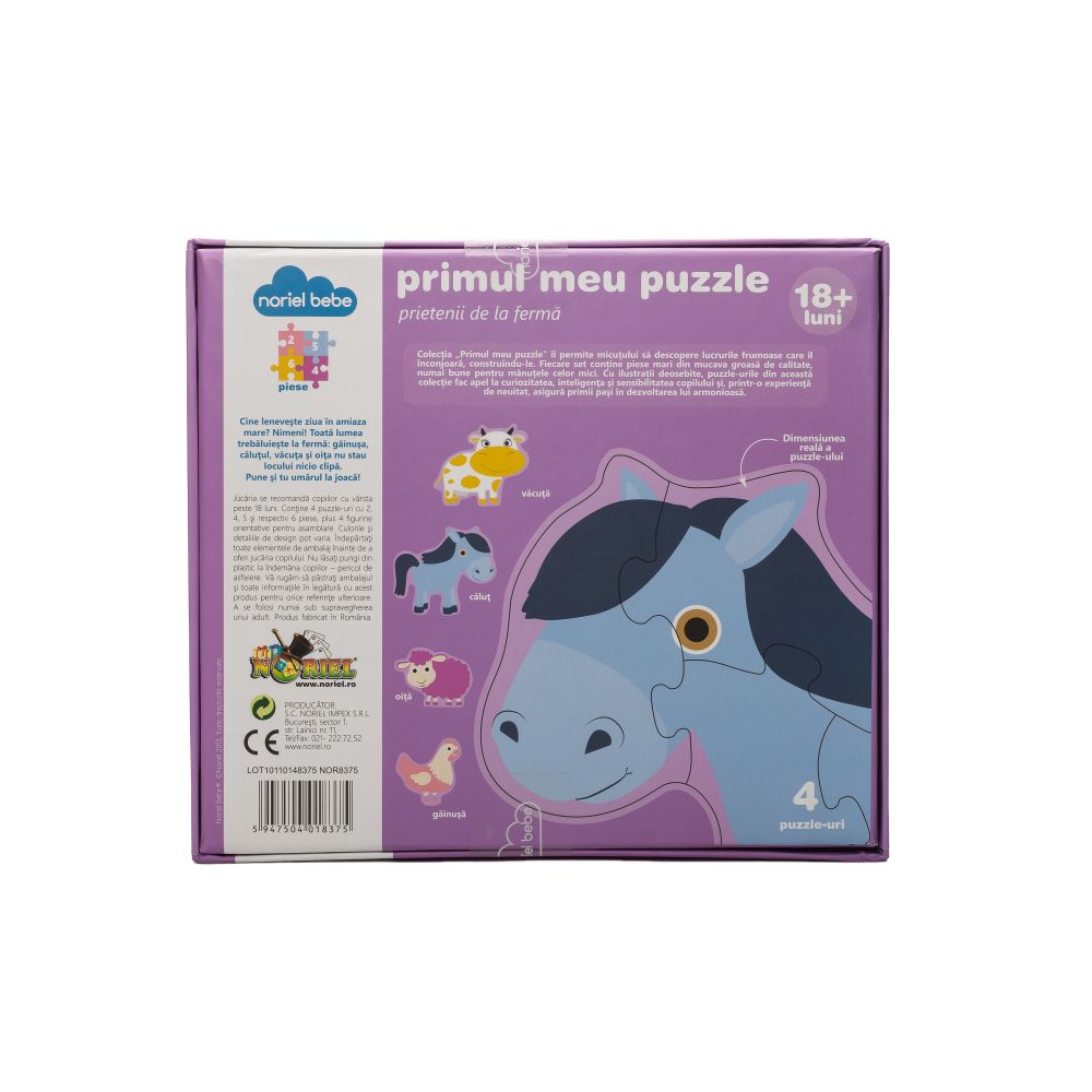 Puzzle Premium Noriel Bebe - Prietenii mei de la ferma