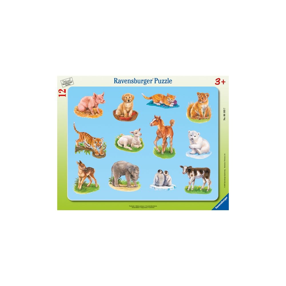 Puzzle Ravensburger Animal Babies, 8 - 17 piese