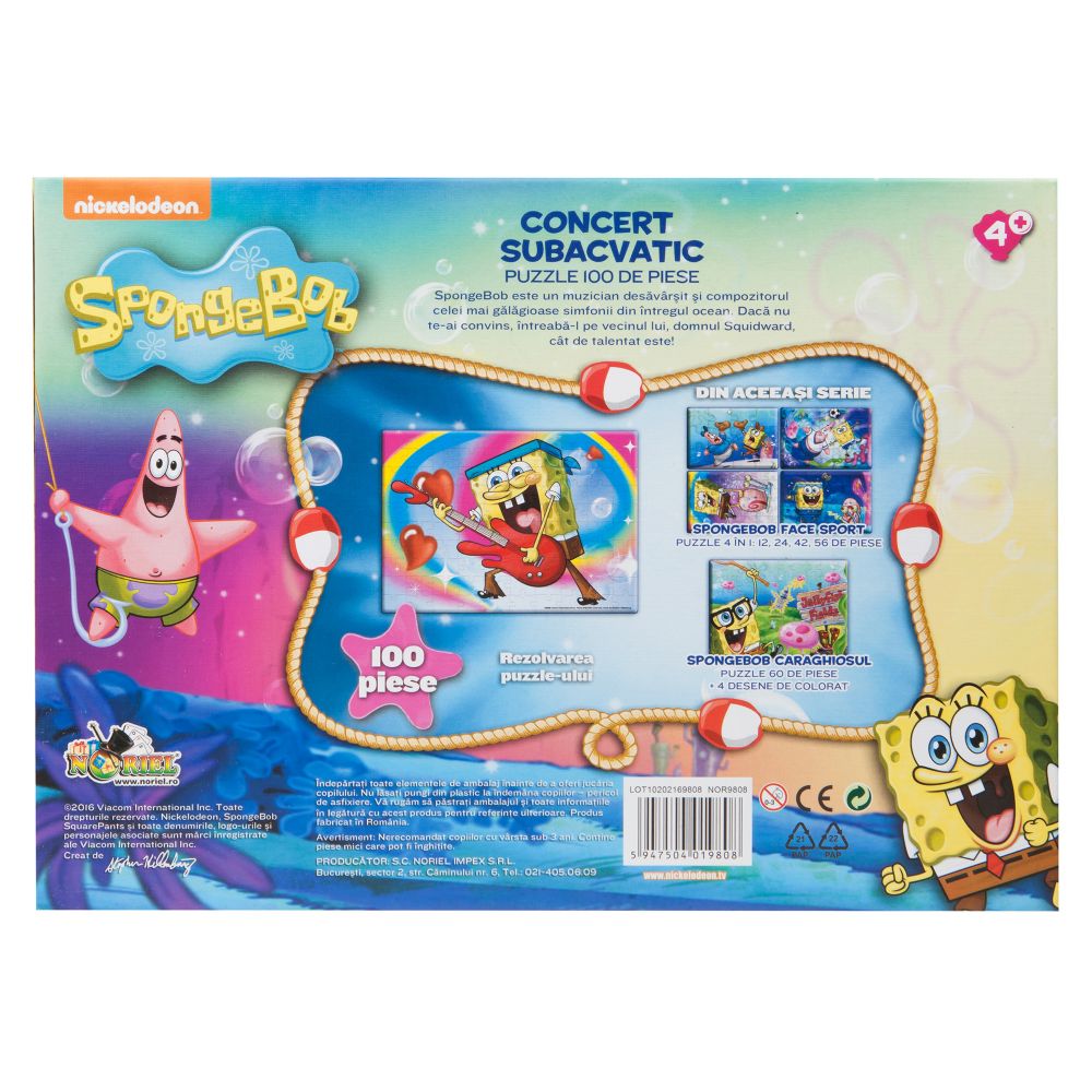 Puzzle SpongeBob - Concert subacvatic, 100 piese