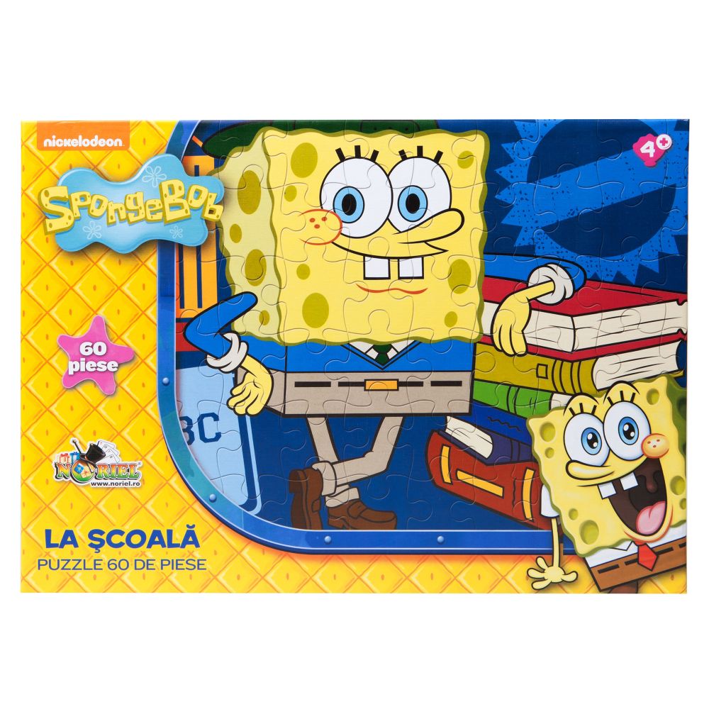 Puzzle SpongeBob - SpongeBob la scoala, 60 piese