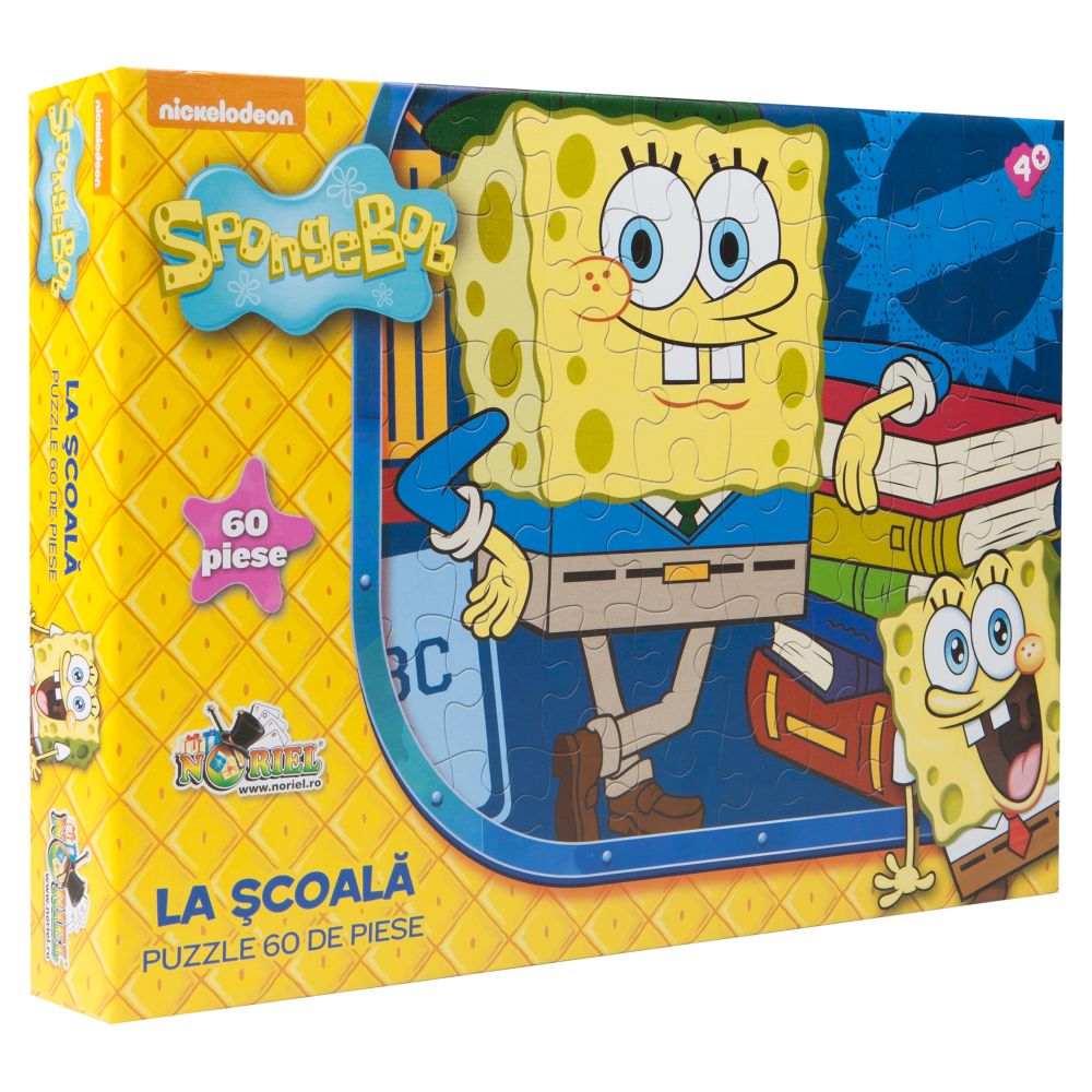 Puzzle SpongeBob - SpongeBob la scoala, 60 piese