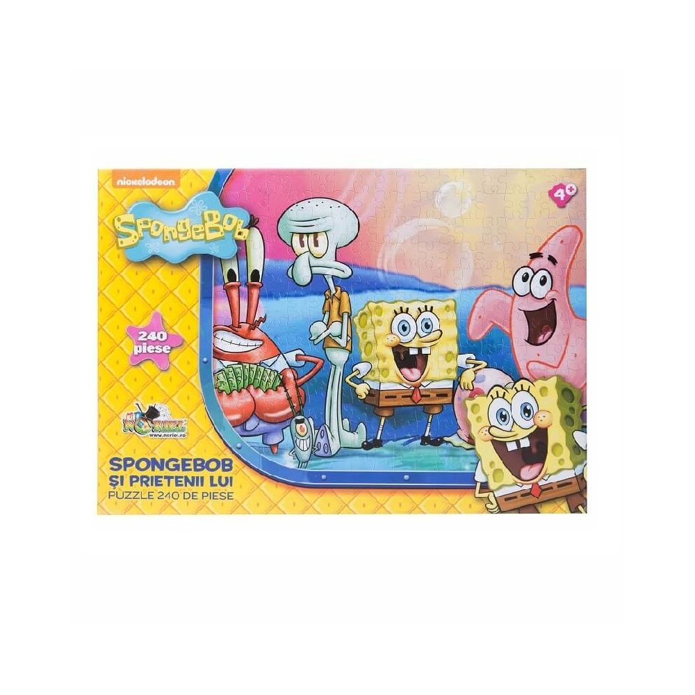 Puzzle SpongeBob - SpongeBob si prietenii lui, 240 piese