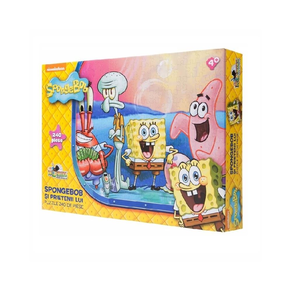 Puzzle SpongeBob - SpongeBob si prietenii lui, 240 piese