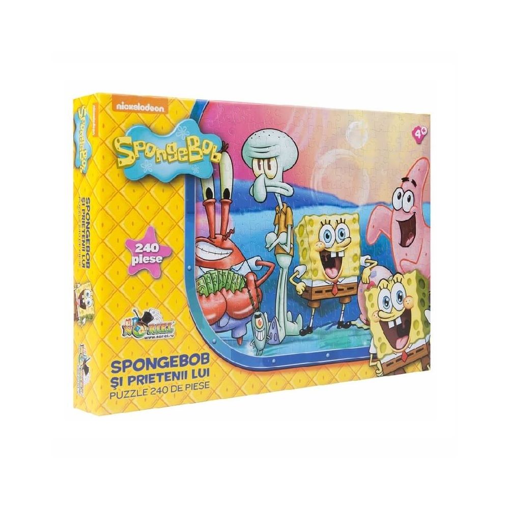Puzzle SpongeBob - SpongeBob si prietenii lui, 240 piese
