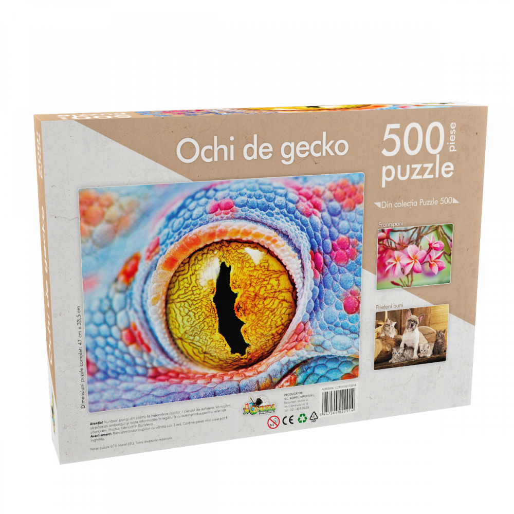 Puzzle Noriel 500 de piese - Ochi de gecko