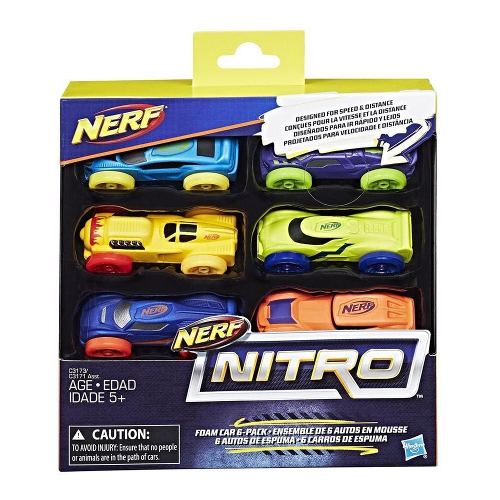 Rezerva tip 2 blaster Nerf Nitro - Masinute din spuma, 6 buc
