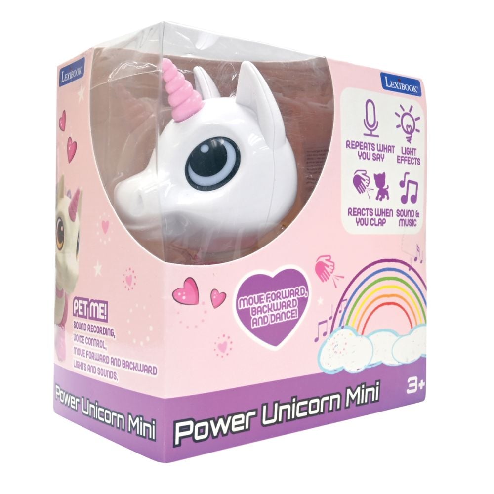 Jucarie interactiva cu lumini si sunete, Lexibook, Power Unicorn Mini