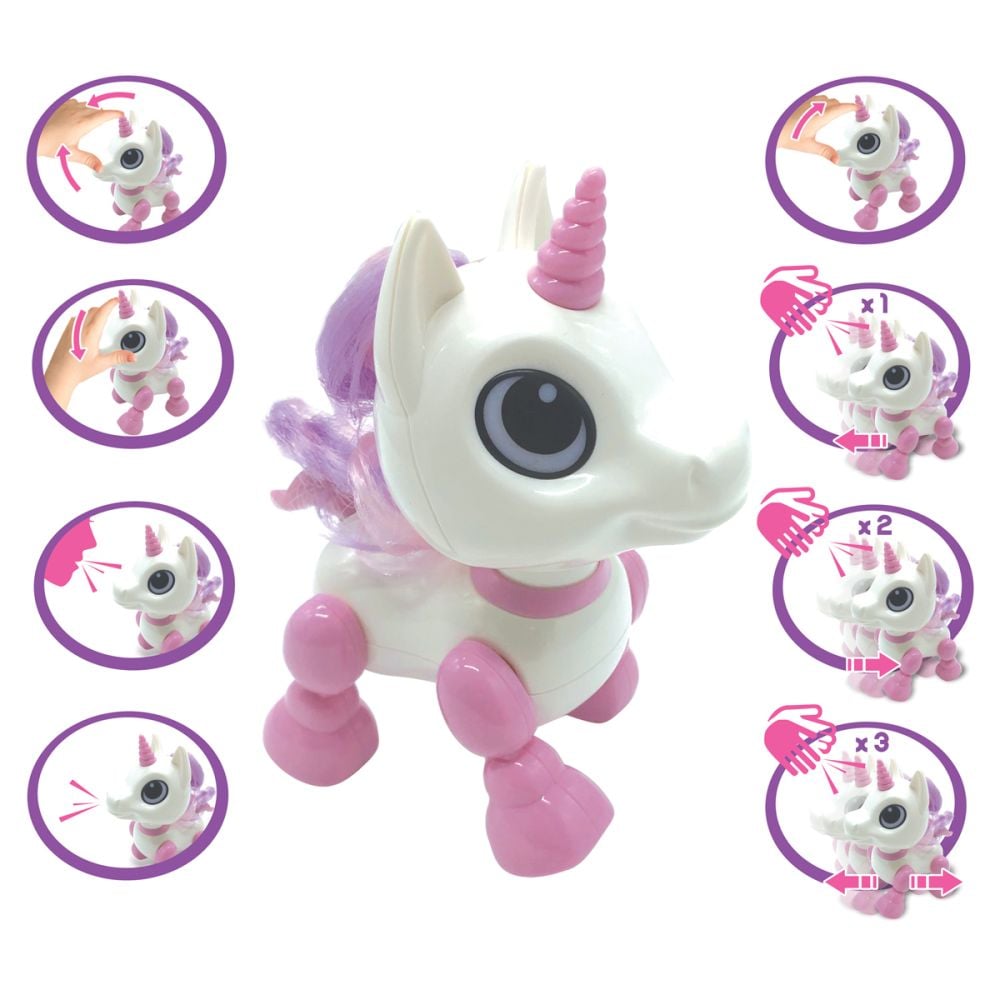 Jucarie interactiva cu lumini si sunete, Lexibook, Power Unicorn Mini