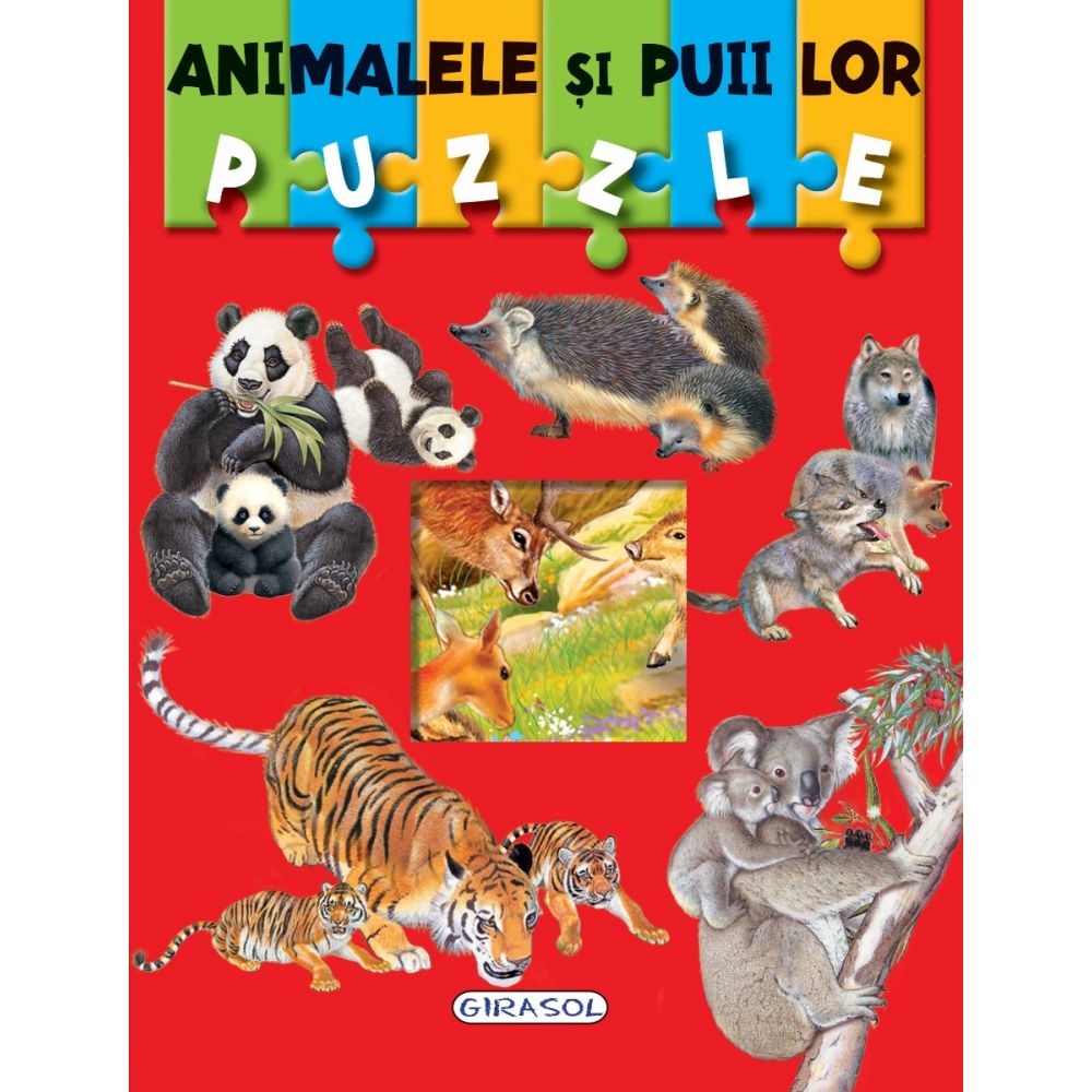 Carte Puzzle Girasol, Animalele si puii lor