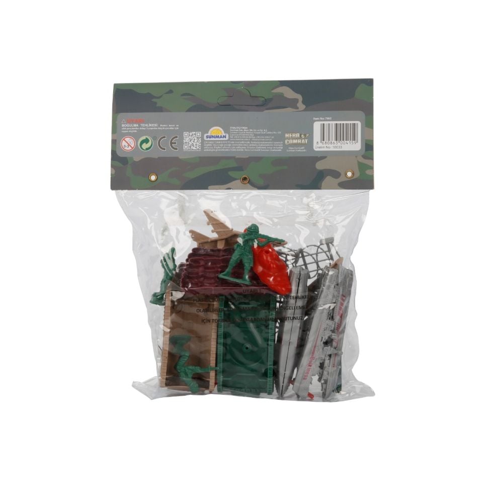 Set de joaca cu figurine si accesorii militare, Hero Combat