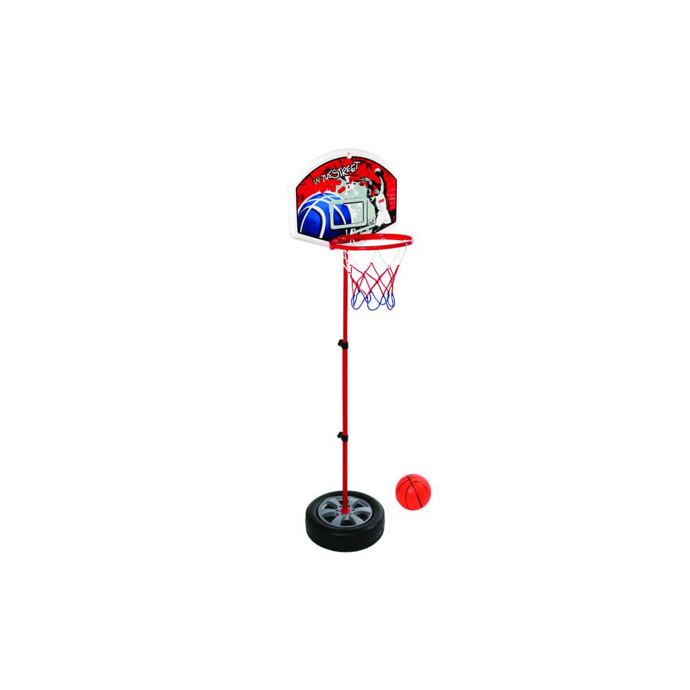 Set cos de baschet cu suport reglabil si minge, Rising Sports, 93-120 cm