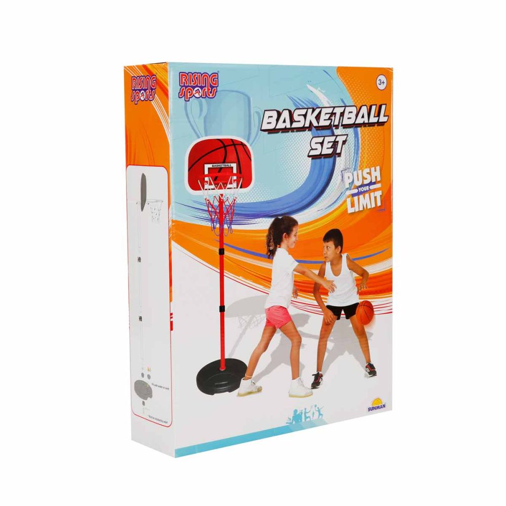 Set cos de baschet cu suport si minge, Rising Sports, 133 cm | Noriel