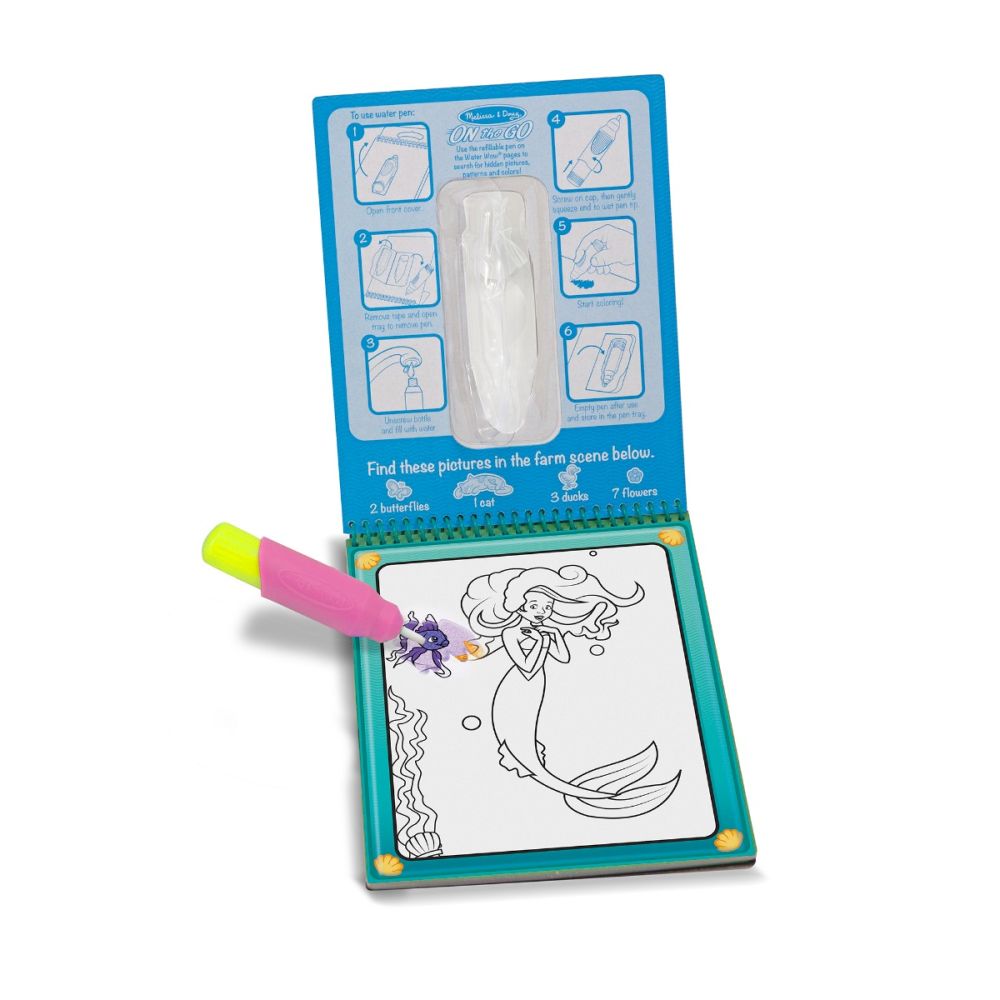 Set 4 planse de colorat cu apa, Melissa & Doug, Fairy Tale, 6074889
