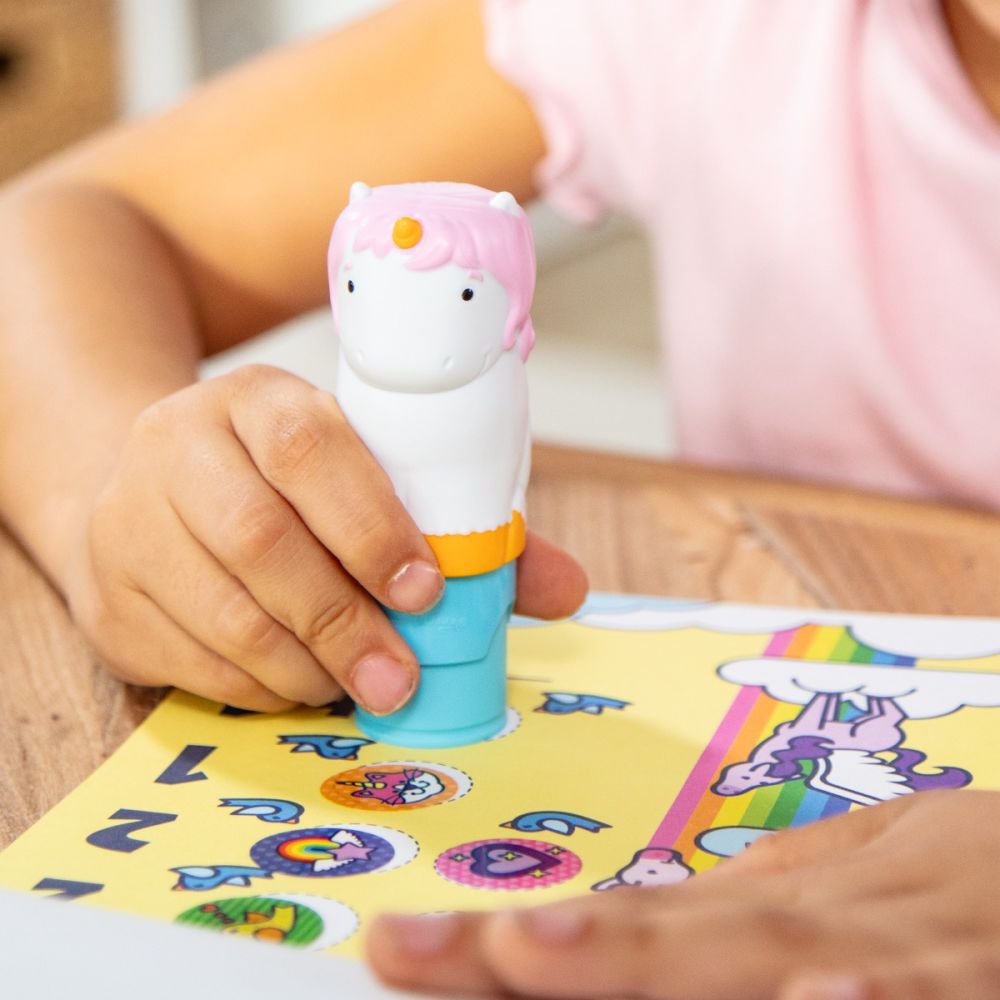 Set activitatati cu autocolante si stampila, Melissa & Doug, Sticker WOW, Unicorn, 6074898