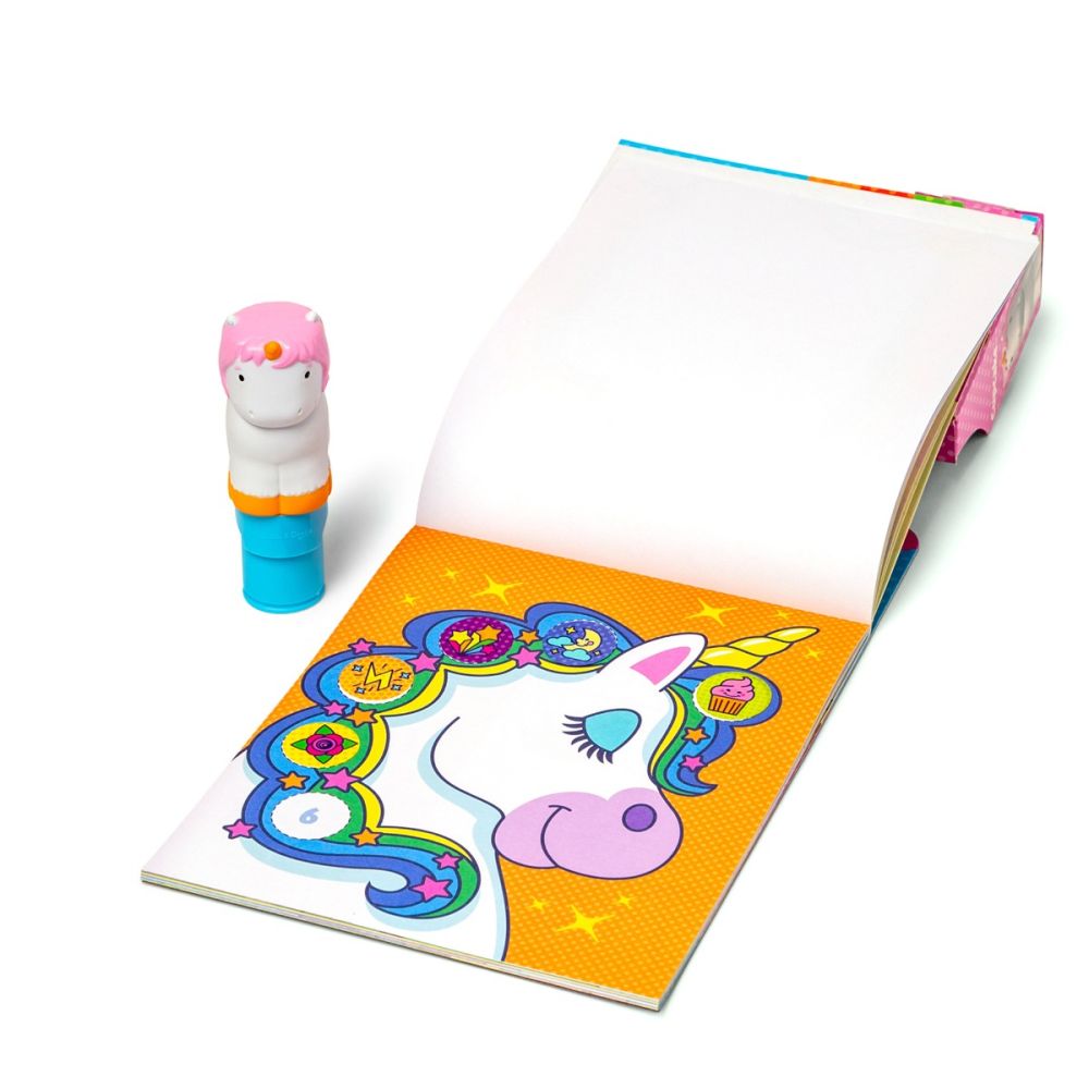 Set activitatati cu autocolante si stampila, Melissa & Doug, Sticker WOW, Unicorn, 6074898