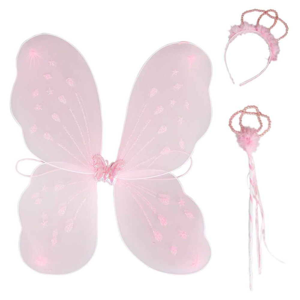 Set aripi de fluture cu accesorii, Pretty Pinky
