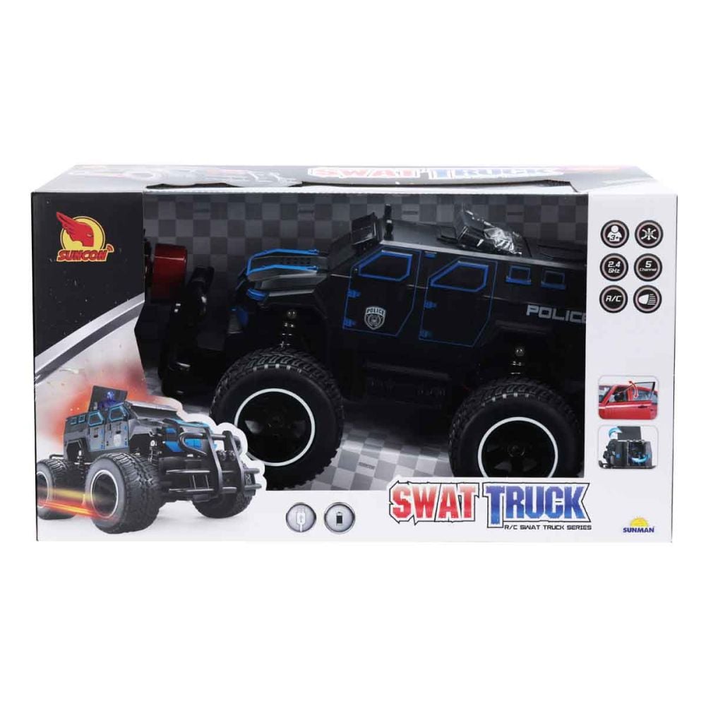 Masinuta cu telecomanda, Suncon, Swat Truck, 1:12, Albastru