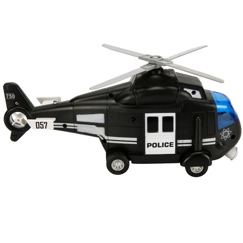 Elicopter de politie cu lumini si sunete, Cool Machines, 1:16, Negru