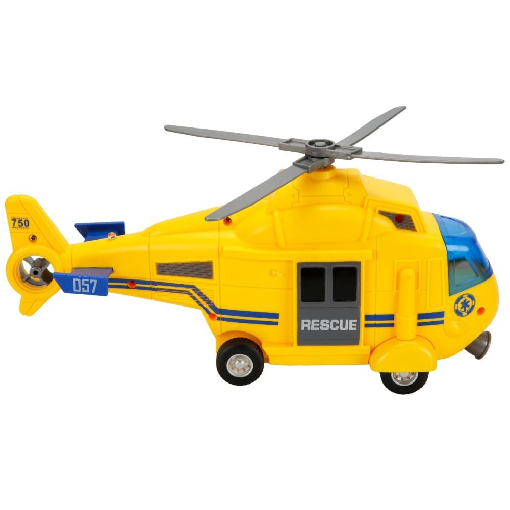 Elicopter de interventie cu lumini si sunete, Cool Machines, 1:16, Galben