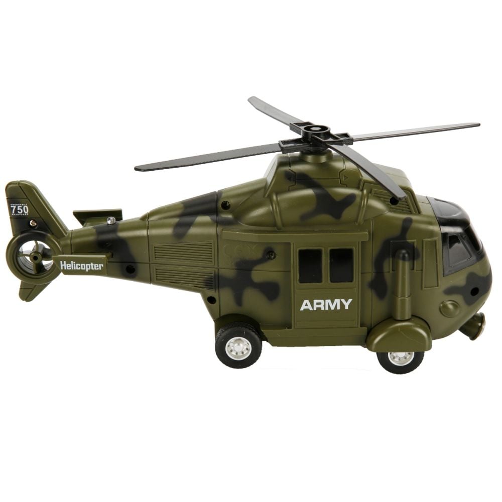 Elicopter de armata cu lumini si sunete, Cool Machines, 1:16, Verde