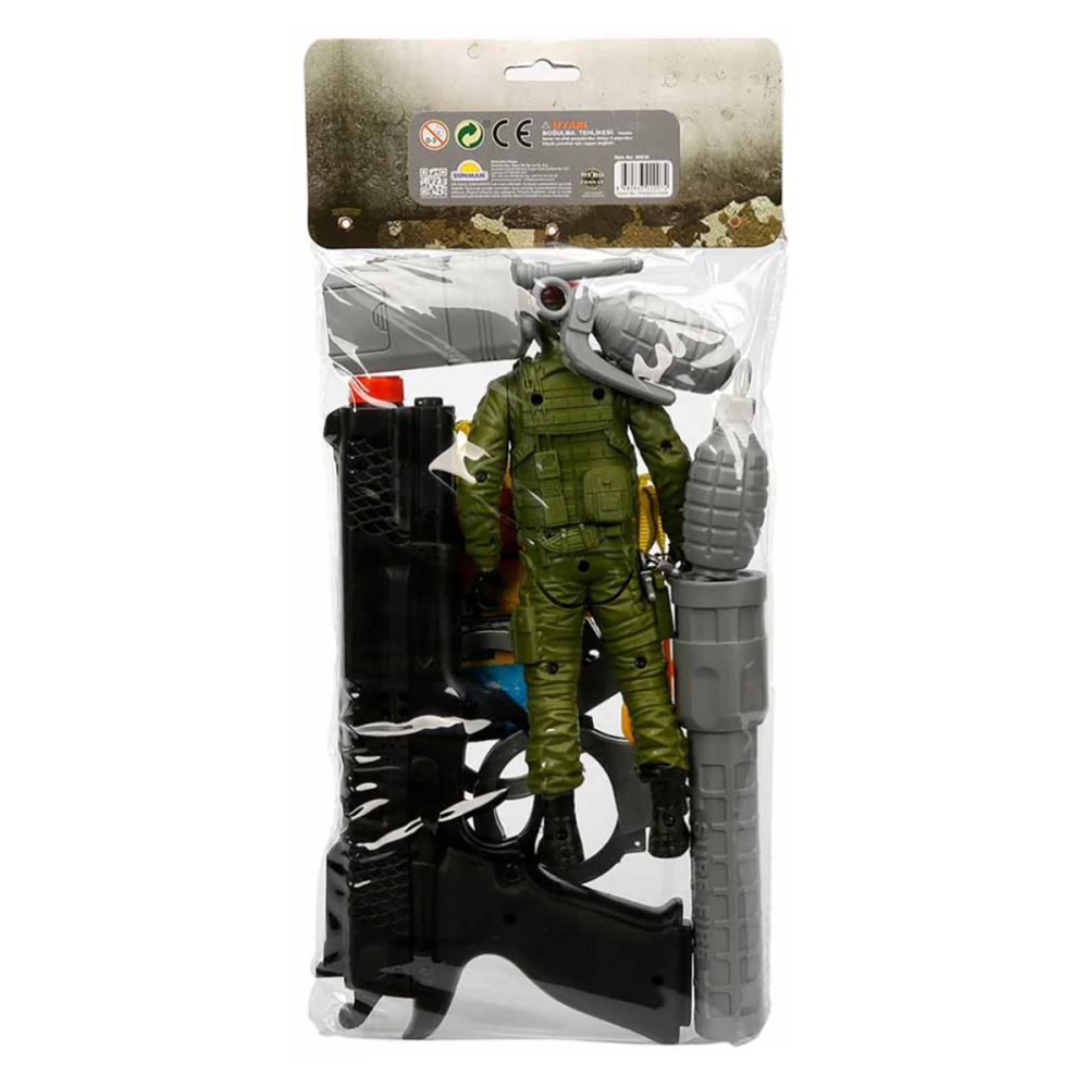 Set de joaca, soldat de lupta cu accesorii, Hero Combat, 24 cm