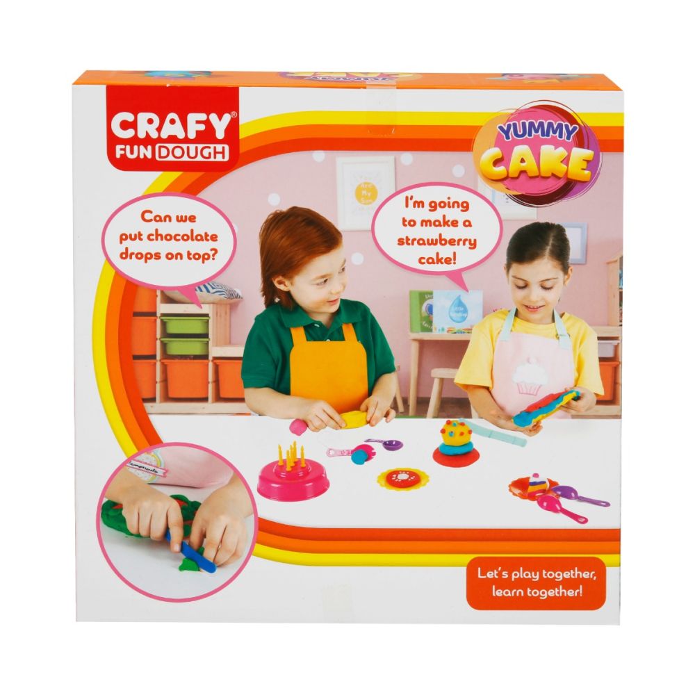 Set de modelare din plastilina, pentru cofetarie, Crafy, 17 piese, 200 g
