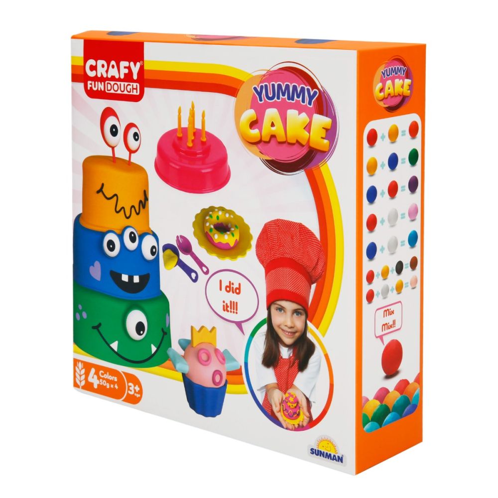 Set de modelare din plastilina, pentru cofetarie, Crafy, 17 piese, 200 g