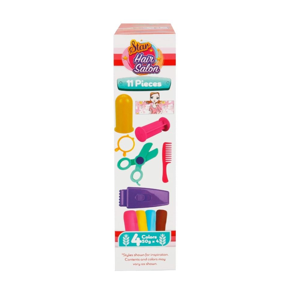 Set de modelare din plastilina pentru coafat, Crafy, 11 piese, 200 g