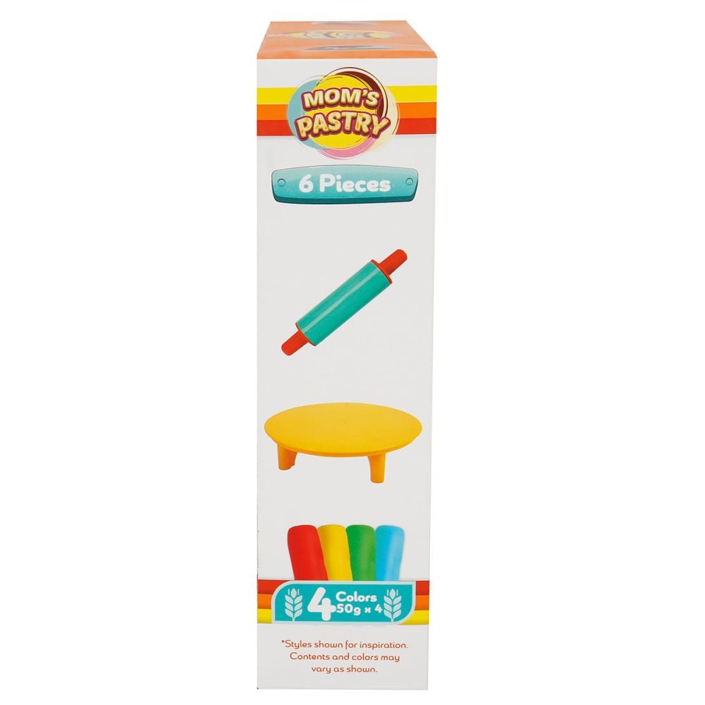 Set de modelare din plastilina, pentru patiserie, Crafy, 6 piese, 200g