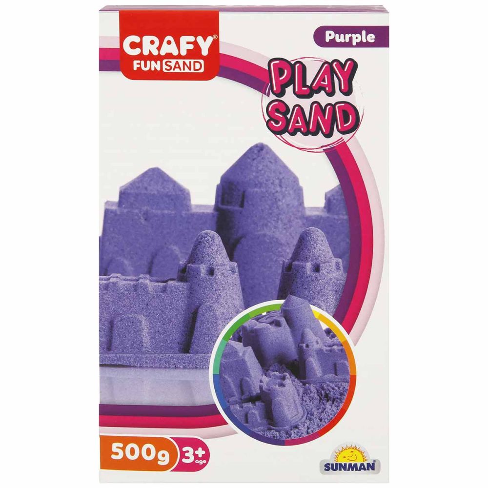 Nisip kinetic, Crafy, Play Sand, 500g, Mov
