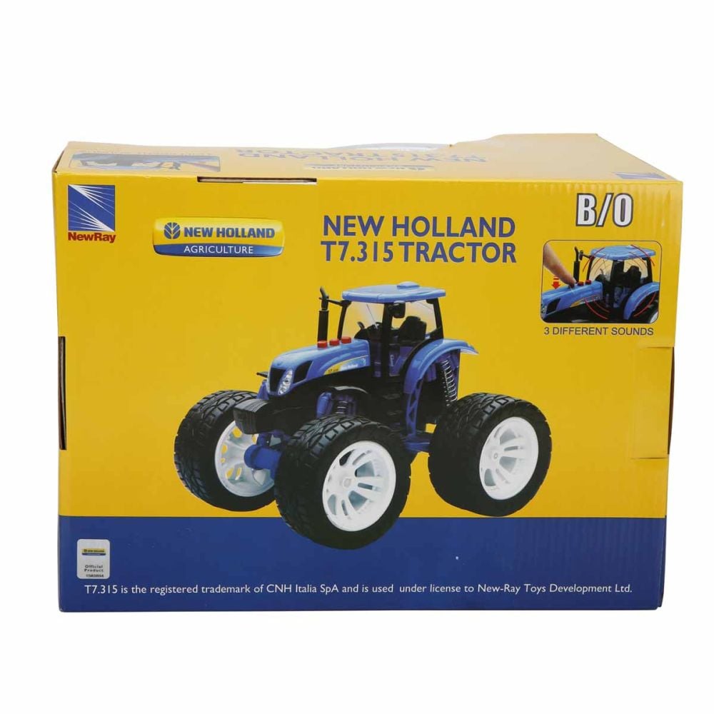 Tractor cu sunete, New Ray, New Holland T7315, 1:24