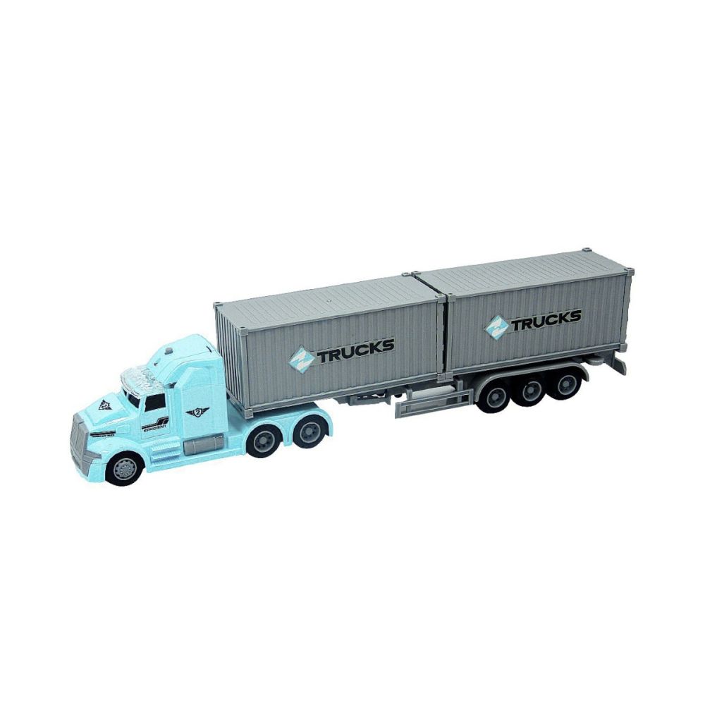Masina de transportat containere cu lumini si sunete Maxx Wheels, 1:50, Albastru