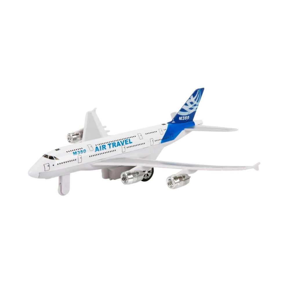 Avion cu lumini si sunete, Maxx Wheels, Albastru