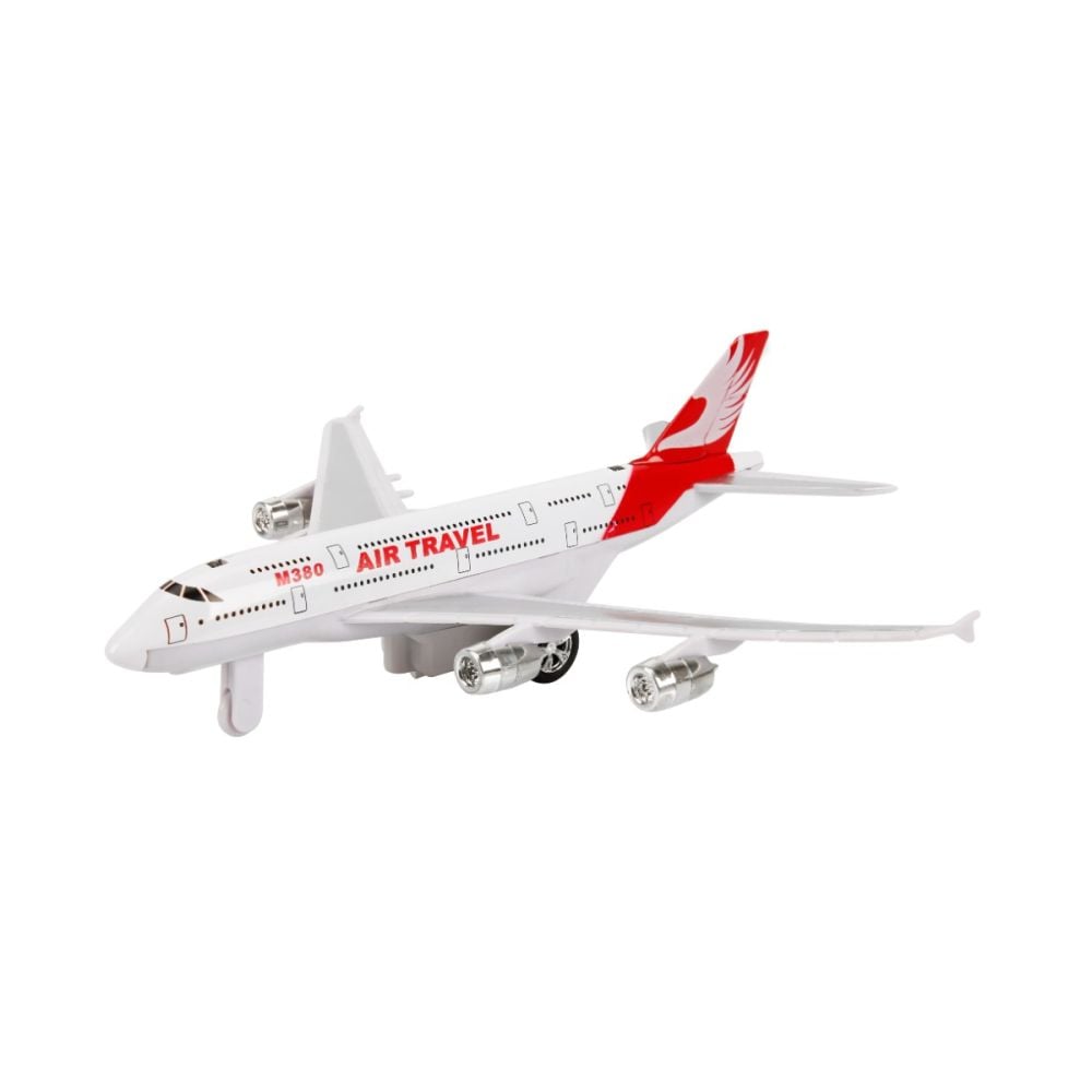 Avion cu lumini si sunete, Maxx Wheels, Rosu