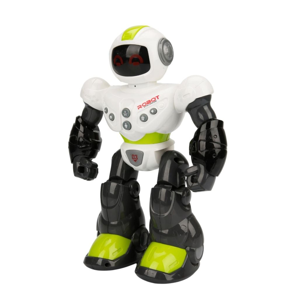 Robot cu lumini si sunete, Sunman, Warrior, Galben, 29 cm