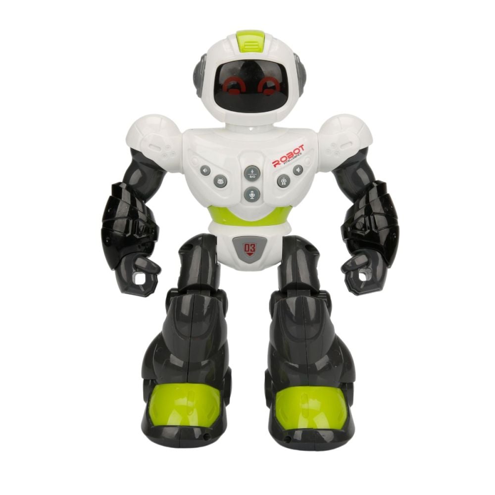 Robot cu lumini si sunete, Sunman, Warrior, Galben, 29 cm