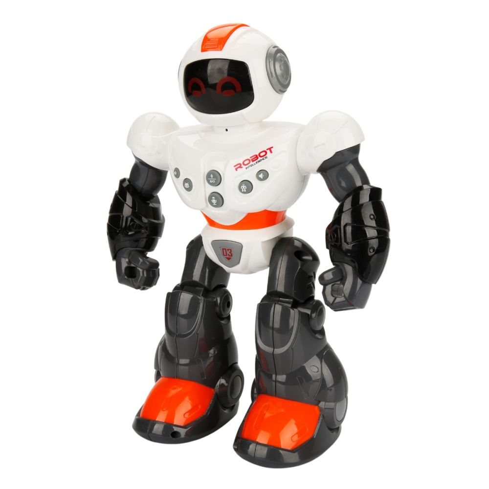 Robot cu lumini si sunete, Sunman, Warrior, Portocaliu, 29 cm