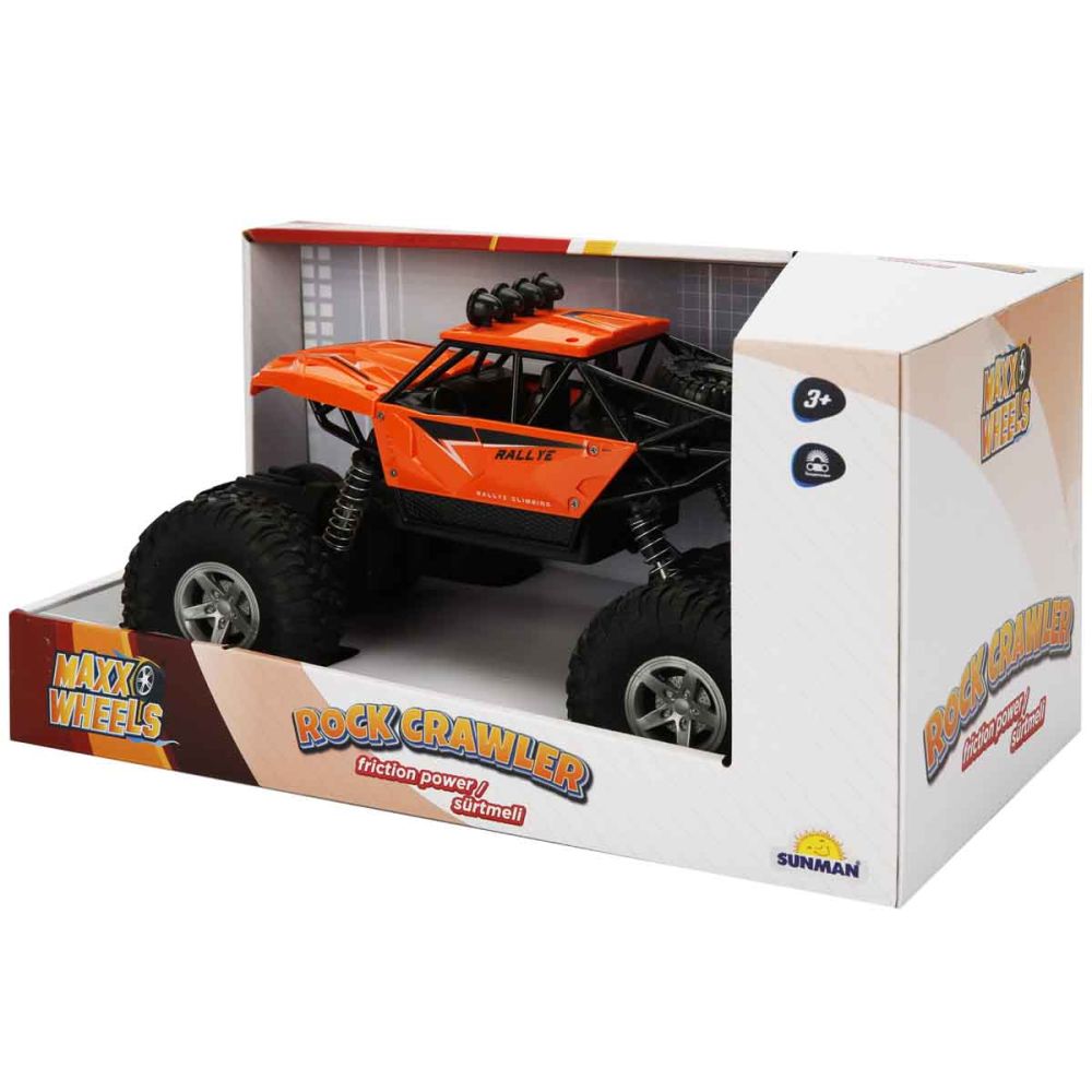 Masinuta Off Road, Maxx Wheels, Rock Crawler, Portocaliu