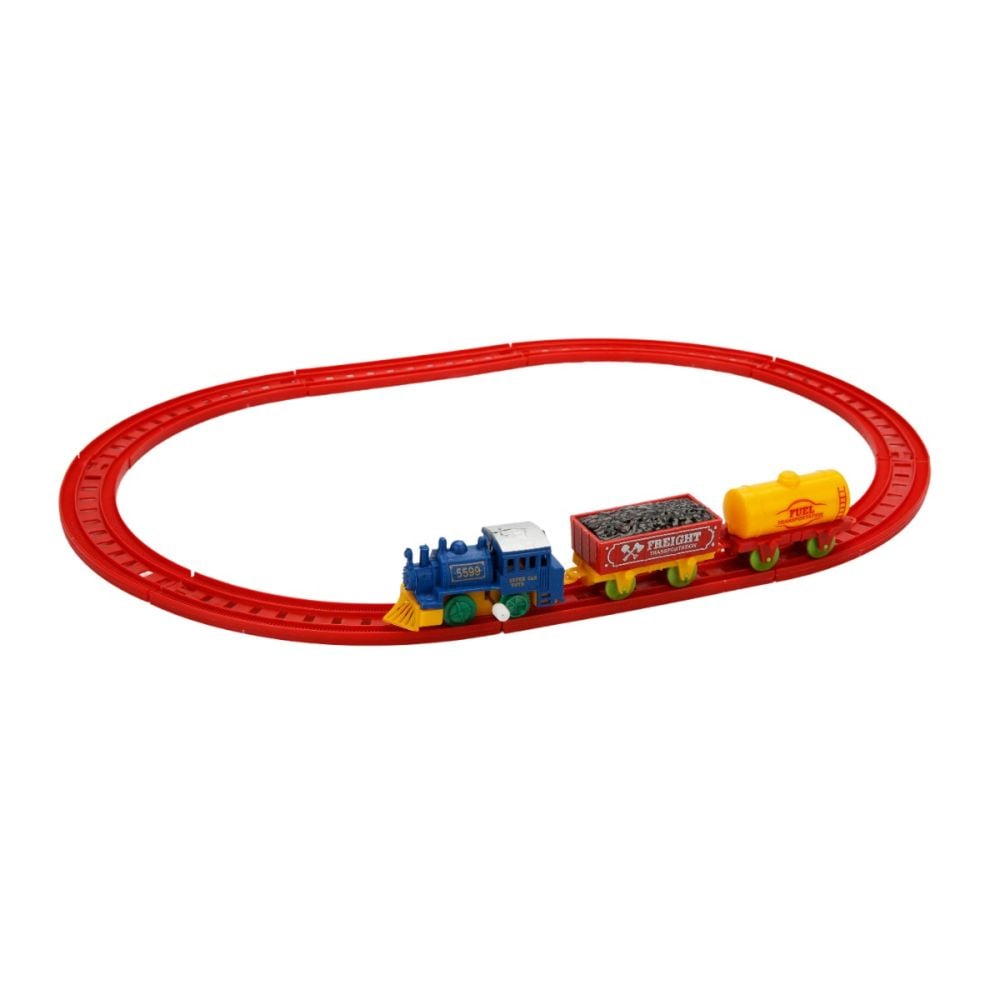 Set mini trenulet cu sina, Maxx Wheels, 11 piese