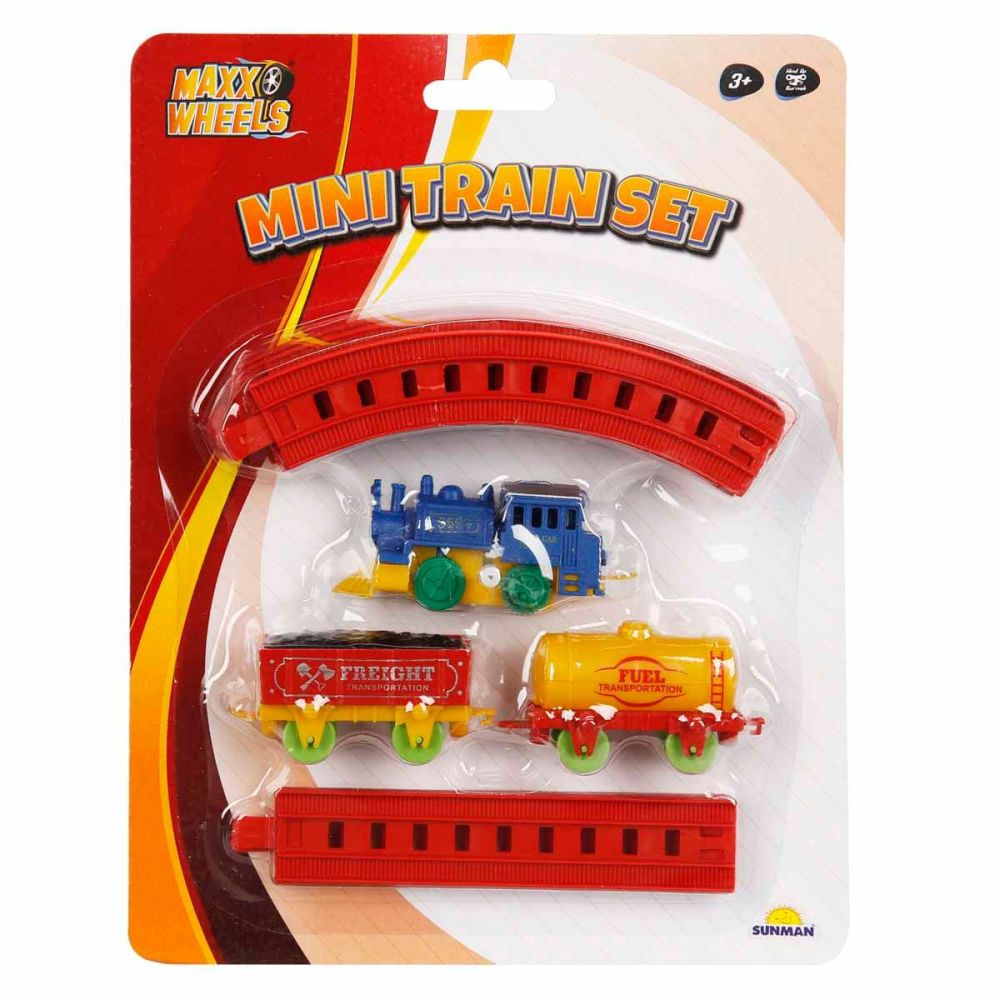 Set mini trenulet cu sina, Maxx Wheels, 11 piese