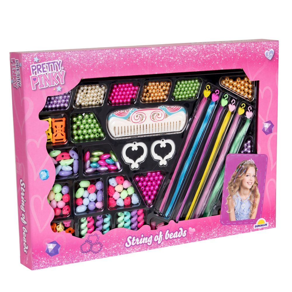 Set margele si extensii pentru par, Pretty Pinky
