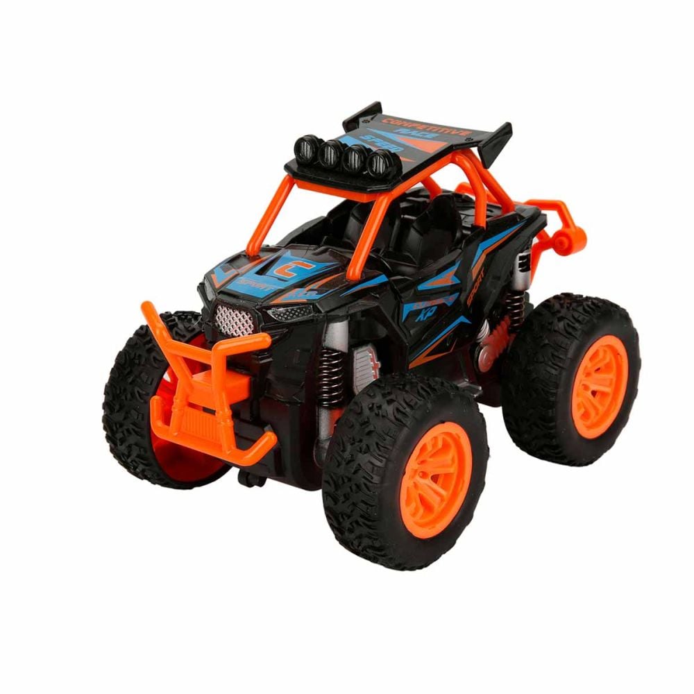Masina de teren cu sunete si lumini, Rock Crawler, Portocaliu, 19 cm