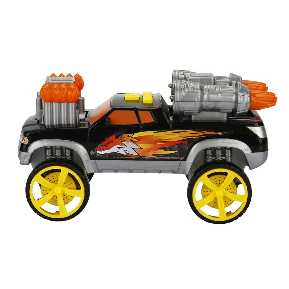 Camioneta cu Lumini si Sunete, Maxx Wheels, Negru, 23 cm