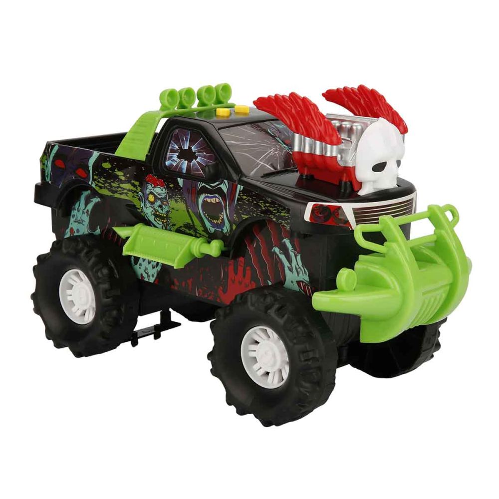 Masina de teren cu Lumini si Sunete, Maxx Wheels, Verde, 30 cm